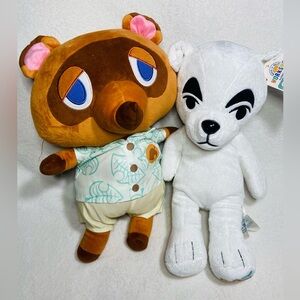 17” Nintendo Animal Crossing Tom Nook Raccoon Plush + K.K Slider Build a Bear
